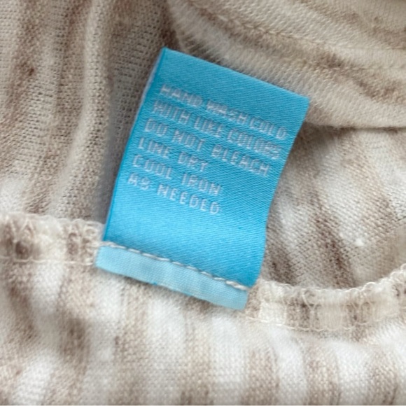 J. McLaughlin Brynn Linen Tan Striped Shirt XL - Picture 8 of 9